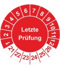 Prüfplaketten 'Letzte Prüfung'