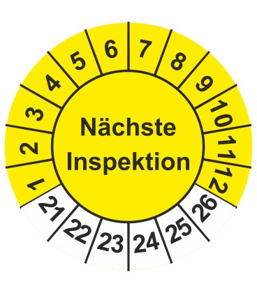 Prüfplaketten 'Nächste Inspektion'