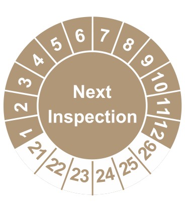 Prüfplaketten 'Next Inspection'