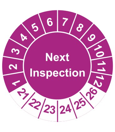 Prüfplaketten 'Next Inspection'