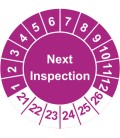 Prüfplaketten 'Next Inspection'