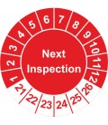 Prüfplaketten 'Next Inspection'