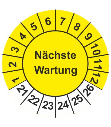 Prüfplaketten 'Nächste Wartung'