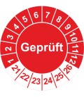 Prüfplaketten 'Geprüft'