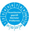 Prüfplaketten 'Feuerlöscher geprüft Nächster Prüftermin'