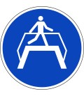 Aufkleber "Übergang benutzen"