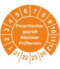 Prüfplaketten 'Feuerlöscher geprüft Nächster Prüftermin'