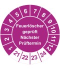 Prüfplaketten 'Feuerlöscher geprüft Nächster Prüftermin'