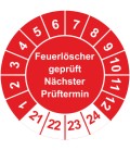 Prüfplaketten 'Feuerlöscher geprüft Nächster Prüftermin'