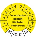 Prüfplaketten 'Feuerlöscher geprüft Nächster Prüftermin'