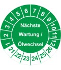 Prüfplaketten 'Nächste Wartung / Ölwechsel'