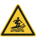 Schilder 'Warnung vor Windsurfbereich'