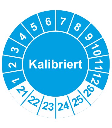 Prüfplaketten 'Kalibriert'