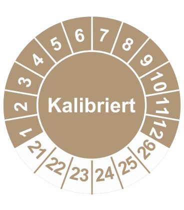 Prüfplaketten 'Kalibriert'