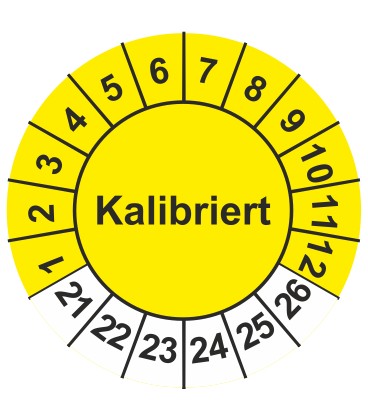 Prüfplaketten 'Kalibriert'