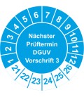 Prüfplaketten 'Nächster Prüftermin DGUV Vorschrift 3'