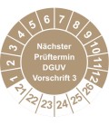 Prüfplaketten 'Nächster Prüftermin DGUV Vorschrift 3'