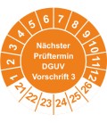 Prüfplaketten 'Nächster Prüftermin DGUV Vorschrift 3'