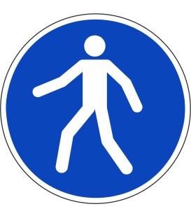 Aufkleber "Fußgängerweg benutzen"