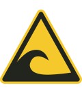 Schilder 'Achtung Tsunami-Gebiet'