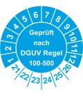 Prüfplaketten 'Geprüft nach DGUV Regel 100-500'