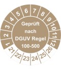 Prüfplaketten 'Geprüft nach DGUV Regel 100-500'