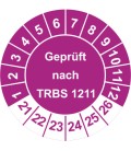 Prüfplaketten 'Geprüft nach TRBS 1211'