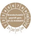 Prüfplaketten 'Brandschutztür geprüft gem. §4 (3) ArbStättV'