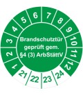 Prüfplaketten 'Brandschutztür geprüft gem. §4 (3) ArbStättV'