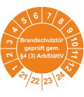 Prüfplaketten 'Brandschutztür geprüft gem. §4 (3) ArbStättV'