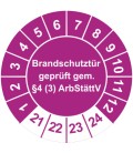 Prüfplaketten 'Brandschutztür geprüft gem. §4 (3) ArbStättV'