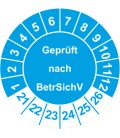 Prüfplaketten 'Geprüft nach BetrSichV'