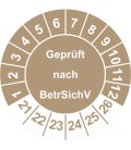 Prüfplaketten 'Geprüft nach BetrSichV'