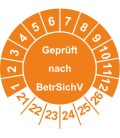 Prüfplaketten 'Geprüft nach BetrSichV'