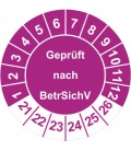 Prüfplaketten 'Geprüft nach BetrSichV'