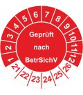 Prüfplaketten 'Geprüft nach BetrSichV'