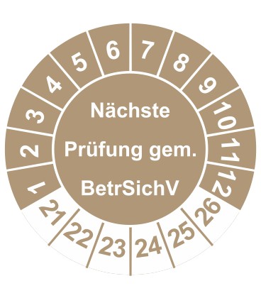 Prüfplaketten 'Nächste Elektro-Prüfung'