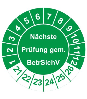 Prüfplaketten 'Nächste Elektro-Prüfung'