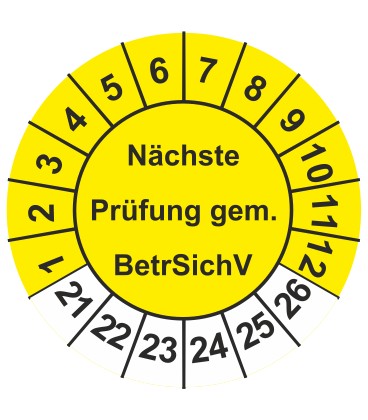 Prüfplaketten 'Nächste Elektro-Prüfung'