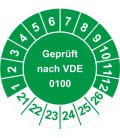 Prüfplaketten 'Geprüft nach VDE 0100'
