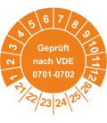 Prüfplaketten 'Geprüft nach VDE 0701-0702'