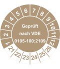 Prüfplaketten 'Geprüft nach VDE 0105-100:2009'