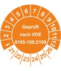 Prüfplaketten 'Geprüft nach VDE 0105-100:2009'