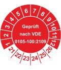 Prüfplaketten 'Geprüft nach VDE 0105-100:2009'