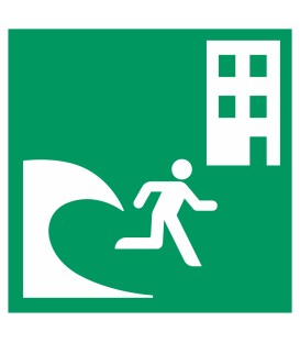 Aufkleber "Tsunami-Evakuierungsgebäude"
