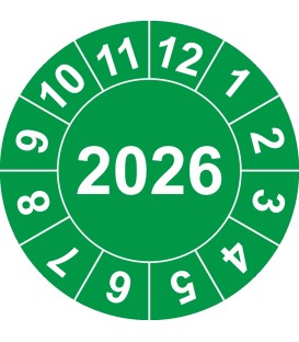Prüfplaketten mit Jahreszahl (grün)