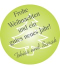 Grüne Weihnachtsaufkleber – Traditionell