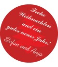 Rote Weihnachtsaufkleber – Modern