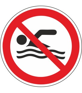 Schilder "Schwimmen verboten"