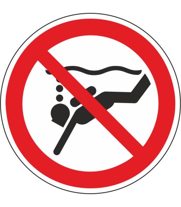 Schilder "Geräte-Tauchen verboten"
